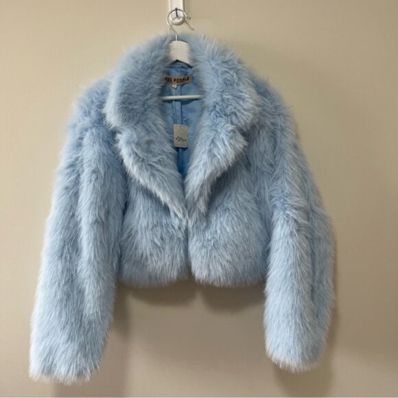 NEW Paris Cropped Faux Fur Jacket Size S - Picture 6 of 16